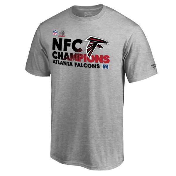 Men's Atlanta Falcons Pro Line by Fanatics Branded Heather Gray 2016 NFC Conference Champions Trophy Collection Locker Room T-Shirt FengYun,We sell and wholesale Men's Atlanta Falcons Pro Line by Fanatics Branded Heather Gray 2016 NFC Conference Champions Trophy Collection Locker Room T-Shirt FengYun on line form chian!